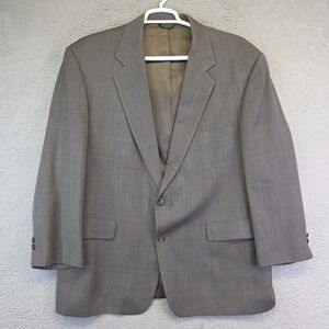 Vintage Palm Beach Blazer Mens 48 Wool Tartan Plaid Preppy Suit Jacket‎ USA